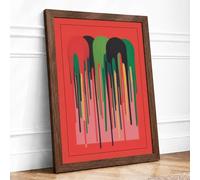 Painter's Palette Modern Framed Wall Art Print A4 (29.7×21cm) Walnut, Wall Decor for Living Room, Bedroom, Office & Home, Ready to Hang, Art Gift