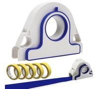 Painters Tape Applicator, Professional Masking Tape Dispenser with Scraper, Masking Paint Tape Applicator Set with 5 Tape, for Painting Trim Wall Floor Decoration