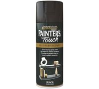 Painter's Touch Spray Paint Gloss Black 400ml - Fast Drying Formulation - Smooth, Durable Finish - Interior and Exterior Use - Smooth, Glossy, Black Colouring