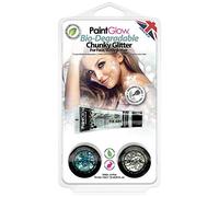 PaintGlow Bio-Degradable Chunky Glitter for Face, Body & Hair (Pack 3)