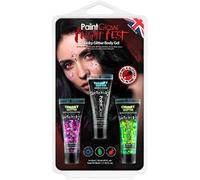 PaintGlow Fright Fest Chunky Glitter Body Gel - 3 pcs