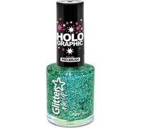PaintGlow Holographic Glitter Nail Paint Green