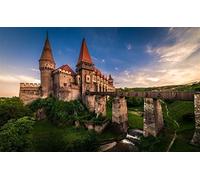 Painting Ancient Castle Sunset Transylvania Romania Colour Talk Painting by Numbers DIY Unique Canvas Oil Painting Kit Digital Painting