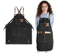 Painting Apron Adjustable Cross Waterproof Polyester Canvas Chef Apron