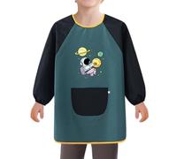 Painting Aprons for Children, Creative Bib - Stain Resistant Aprons for Art, Painting, Cooking, , Kindergarten, Black, L