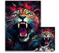 Painting Art Leopard JigsawPuzzle 1000 Pieces for Adults Paper Puzzles Challenging Brain Teaser for Teenagers Family Game Night Fun 1000 PCS(38x26cm)