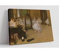 Painting Ballet Edgar Degas The Dancing Class Canvas Wall Art Picture Print - 12 inch wide x 8 inch high (Frame Depth 30mm)