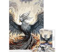 Painting Black Phoenix 1000 Piece Jigsaw Puzzles for Adults Improve Overall Mental Performance Mindful Soothing Leisure Game (50x75cm)