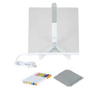 Painting Board - Acrylic Light Up Planner Stand, Reusable Schedule Display, Creative Message Writing Board, Illuminated Study Work Organizer | LED Drawing Painting Boards Personal Home Office Decor