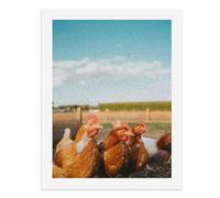 Painting by Number Kits - 40x30cm ，DIY Canvas Oil Painting Kit for Adults，Chickens in The Farmyard.