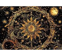 Painting by Number Kits for Adults Beginners, Dream Paint by Numbers for Children, DIY Color Oil Painting with Paint Brushes Acrylic Pigment Drawing Paintwork 40x59inch Without Frame Mandala X-3240