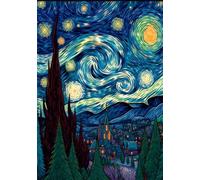 Painting by Number Kits for Adults Beginners, Starry Sky Paint by Numbers for Children, Color Oil Painting with Paint Brushes Acrylic Pigment Drawing Paintwork 16x20inch Without Frame Landscape X-9714
