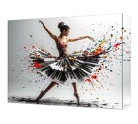 Painting by Numbers for Adults Ballet Dancer Girl Paint by Numbers for Children Kits, with 3- Paint Brushes DIY Beginners Acrylic Painting by Number Kit, Hobbies for Adults Women Gifts 28x36in T-12