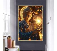 Painting by Numbers for Adults Beginners, DIY Acrylic Paint by Numbers on Canvas with All Painting Tools Art Kits, Hobbies Adults Women Home Wall Decor 80x100cm (Light Religion) Without Frame Q-924