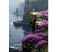 Painting by Numbers for Adults Bird Paint by Numbers Kits Ocean, Retro DIY Canvas Oil Paintings Kits Hobbies for Adults Crafts with Accessories for Home Wall Decor, Gifts 32x47in Without Frame V-4584