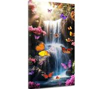 Painting by Numbers for Adults Butterfly 36x72 inch Large Paint by Numbers for Children, with Frame Beginners Adult Paint by Number Canvas Kits with Brushes Acrylic Pigment for Home Decor, Fall k-1305