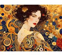 Painting by Numbers for Adults Craft Kits, Diy Paint by Numbers for Children Canvas Craft Art Painting Kit Acrylic Pigment Drawing Paintwork for Home Wall Decor Klimt 12x8in Without Frame s-8673