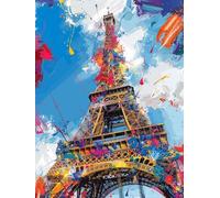 Painting by Numbers for Adults Eiffel Tower Paint by Numbers Kits Paris, DIY Canvas Oil Paintings Kits Hobbies for Adults Crafts with Accessories Home Wall Decor, Gifts 28x40in Without Frame G-6K44