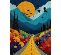 Painting by Numbers for Adults Flower Paint by Numbers Kits Sun, Retro DIY Canvas Oil Paintings Kits Hobbies for Adults Crafts with Accessories for Home Wall Decor, Gifts 12x16in Without Frame 5-0M14