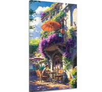 Painting by Numbers for Adults Italy 12x24 inch Small Paint by Numbers for Children, with Frame Beginners Adult Paint by Number Canvas Kits with Brushes Acrylic Pigment for Home Decor, Rural k-1515