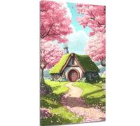 Painting by Numbers for Adults Japan 16x32 inch Small Paint by Numbers for Children, with Frame Beginners Adult Paint by Number Canvas Kits with Brushes Acrylic Pigment for Home Decor, Garden k-1410