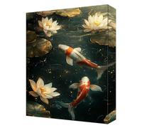 Painting by Numbers for Adults Koi Lotus Paint by Numbers for Children Kits, With 3- Paint Brushes DIY Beginners Acrylic Painting by Number Kit, Hobbies for Adults Women, Home Wall Decor 12x16in T-421