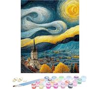 Painting by Numbers for Adults Landscape Paint by Numbers Kits Abstract Craft Kit for Adults DIY Kits Canvas Oil Paintings Art, Hobbies for Women for Home Wall Art, Gifts Without Frame 30x40cm 4-H29V