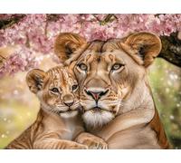 Painting by Numbers for Adults Lion, with Frame Canvas for Ages 6-12 Kids Paint by Numbers, DIY Animal Canvas Oil Painting Kit for Kids or Beginner with Paint Brushes, for Home Decor 100x80 cm Q-5220