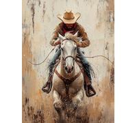 Painting by Numbers for Adults Man Paint by Numbers Kits Horse, DIY Hobbies for Adults Crafts for Beginners Canvas Oil Paintings Kits with Accessories for Home Wall DecorWith Frame 50x70cm 6-VS79
