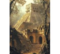 Painting by Numbers for Adults Maya Paint by Numbers Canvas Kits Pyramid Craft Paintings DIY Kits for Adults Oil Art with Brush and Acrylic Paints for Home Wall Decor, Gifts 70x100cm Frameless X-4E87