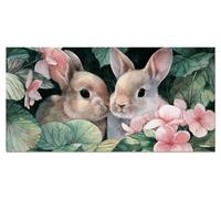 Painting by Numbers for Adults Rabbit Adult Paint by Numbers Kits for Children Sip and Paint Kit Kids Flower DIY Canvas Oil Paintings Acrylic Hobbies for Adults Women 40x80cm Without Frame u-11740