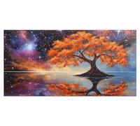 Painting by Numbers for Adults Tree of Life Adult Paint by Numbers Kits for Children Sip and Paint Kit Kids Starry Sky DIY Canvas Oil Paintings Mini, Acrylic Pigment 40x80cm Without Frame u-11356