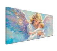 Painting by Numbers for Adults Woman 12x24 inch Small Paint by Numbers for Children, with Frame Beginners Adult Paint by Number Canvas Kits with Brushes Acrylic Pigment for Home Decor, Angel k-1320