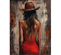 Painting by Numbers for Adults Woman Paint by Numbers Kits Modern, Retro DIY Hobbies for Adults Crafts for Beginners Canvas Oil Paintings Kits for Home Wall Decor, Gifts with Frame 80x100cm A-V159