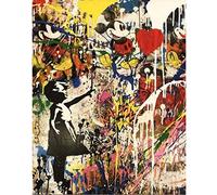 Painting By Numbers for Kits Adults Beginner,Paint By Numbers For Adults and Kids DIY Oil Painting Gift Kits Pre-Printed Canvas Hand painted gifts Art Home Decoration - color graffiti girl 16x20 inch