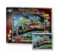 Schipper 609130904 Paint by Numbers - Chameleon - Painting Pictures for Adults, Includes Brush and Acrylic Paints, 40 x 50 cm