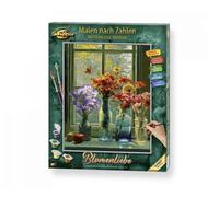 Schipper 609130905 Painting by Numbers - Flower Love - Painting Pictures for Adults, Includes Brush and Acrylic Paints, 40 x 50 cm