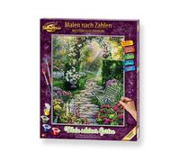 Schipper 609130804 Painting by Numbers - My Beautiful Garden - Painting Pictures for Adults Including Brush and Acrylic Paints 40 x 50 cm Multi-Coloured