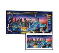 Schipper Paint by Numbers - Manhattan at Night - Painting Kit for Adults, 40 x 80 cm