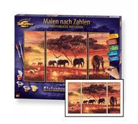 Schipper 609260455 Africa Elephant Caravan Paint By Numbers Board