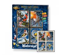 Painting By Numbers Schipper - Quattro set Winter Birds 609340661