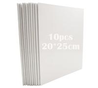 Painting Canvas, CTRICALVER Cotton Canvas Board Thick 3mm, Blank Pre-Stretching Canvas Panels, Painting Panels 20 x 25cm, (10 Pack) Oil Painting Board, for Beginners & Amateur