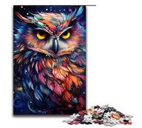 Painting Color Animal Owl 1000 Piece Jigsaw Puzzles for Adults Jigsaw for Gifts Best Gift Suitable for And Teenager 14 And Up 1000PCS(75x50cm)