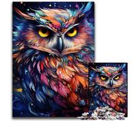 Painting Color Animal Owl Jigsaw Puzzles for Adults 1000 Impossible Jigsaw Puzzles for Adults for Holidays Birthdays And Family Game Nights 1000 PCS(38x26cm)