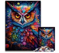 Painting Color Animal Owl JigsawPuzzle 1000 Pieces for Adults Paper Puzzles Challenging Brain Teaser for Teenagers Family Game Night Fun 1000 PCS(38x26cm)
