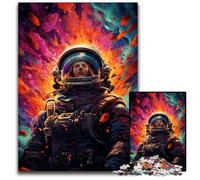 Painting Color Astronaut 1000 Pieces Puzzles for Adults Paper Jigsaw Puzzles for Adults Challenging Brain Teaser Relaxing Toy for Teenagers 1000 PCS(38x26cm)