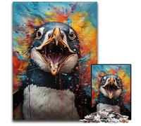 Painting Color Penguin JigsawPuzzle 1000 Pieces for Adults Puzzles for Adults Family Activity Brain Teaser Home Decor 1000 PCS(75x50cm)