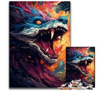 Painting Colorful Dragon 1000 Pieces Puzzles for Adults Wooden Jigsaw Puzzles Perfect for Halloween Christmas Birthday Gift 1000 PCS(75x50cm)