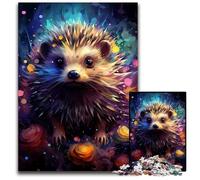 Painting Colorful Hedgehog 1000 Pieces Puzzles for Adults Paper Jigsaw Puzzles for Adults Challenging Brain Teaser Relaxing Toy for Teenagers 1000 PCS(38x26cm)