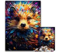 Painting Colorful Hedgehog Jigsaw Puzzles for Adults 1000 Piece Paper Jigsaw Puzzles for Adults for Home Decor Ideal Christmas & New Year Gift for Teenagers 1000 PCS(38x26cm)